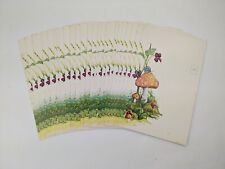 Lot Of 24 Vtg Fold A Note 1970’s Butterfly & Mushroom Country Stationery Trifold picture