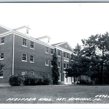 c1950s Mt. Vernon, IA RPPC Simpson College Pfeiffer Hall Building Photo PC A108 picture