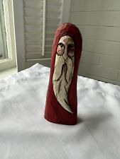 Rustic Wood Hand Carved Santa By Jim Calkins - Handmade Christmas Decor picture