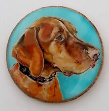 Vizsla Dog Breed Original Art Brooch Pin picture