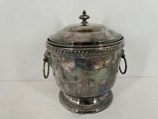 1940s Rare EPCA Poole Silver Co 3400 Ice Bucket With Lions With Lid picture