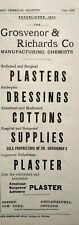 1896 Grosvenor & Richards Medical & Surgical Plasters Supplies Vintage Print Ad picture