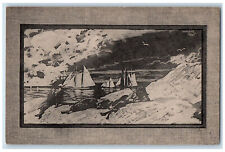 c1910 Boats in Harbor By Winslow Homer Farnsworth Art Museum ME Postcard picture