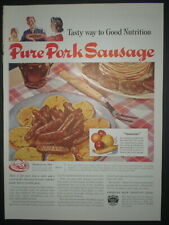 1942 PURE PORK SAUSAGE vintage AMERICAN MEAT INSTITUTE Trade print ad picture
