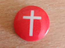 Badge Sunday School Vintage Red with Cross picture