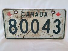 Vintage 1980 Canada Canadian Forces 80043 License Plate 0224 picture