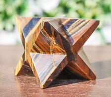 Large 90MM A+ Quality Natural Golden Tiger Eye Stone Healing Metaphysical Star picture