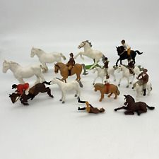 Vtg Britain's Ltd Miniature  Lot of Horses & Riders 19 Pieces England 1970's picture