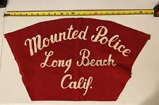 RARE Antique “Long Beach California Mounted Police” Banner -One Of A Kind- picture