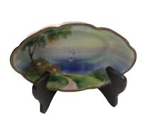 Antique Nippon Porcelain Trinket Dish Hand Painted picture