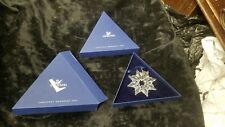 Swarovski Crystal 2003 Snowflake Annual Christmas Holiday Ornament In Box picture