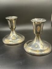 Pair Of Vintage Silver Plate Silver Candle Stick Holders picture
