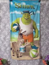 Shrek 2 Beach Towel Vintage 2004 Shrek & Donkey Swimming Summer Retro 28 x 53 picture