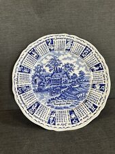 Zodiac Alfred Meakin Collector plate 1969 Blue And White Vintage Hand Engraved picture