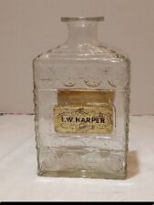 *PRICE DROP* VTG I.W. HARPER Embossed Whiskey Bottle-Empty, Decorative Crafts picture