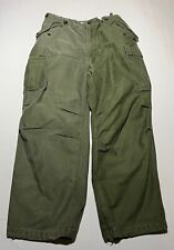 Vintage M51 Field Trousers Shell M-1951 Army Military Pants Green 38x29 AN1 picture
