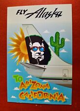 ALASKA Airlines Postcard To Arizona California Eskimo in Sunshine Airline Issue picture