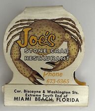 VINTAGE MATCHBOOK - Joe’s Stone Crab Restaurant / Miami Beach, FL / Full picture