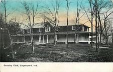 Logansport Indiana~Country Club~Wrap Around Porch~Bare Trees~Blue Sky~1909 picture