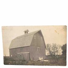 RPPC Amsterdam MO Missouri ? Barn Farmer/Children Postmarked 1911 picture