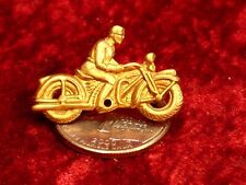 Vintage Brass 1930's Indian or Harley Motorcycle Pinback-New Old Stock picture