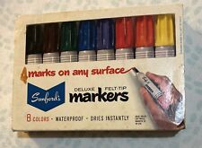 Vintage Sanford Stinky Deluxe Felt Tip Markers 8 Colors Box picture
