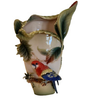Franz McCaw Porcelain Paradise Calling Bird Vase FZ00747 picture