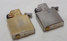 ZIPPO Genuine Brass & Chrome Inserts Lighter V (1989) New Unused Unfired picture