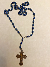 Rosario Virgen Dolorosa The Rosary of Our Lady of 7 Sorrows Blue Bakelite beads picture