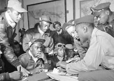 Red Tails USAAF Tuskegee Airmen Ramitelli Italy March 1945 WW2 WWII 5 x 7  picture