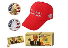 13Pack 2024 USA President Donald Trump Pack, 10Pcs  Banknote,1Pc Hat,2Pcs Coins picture