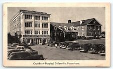 c1940 SELLERSVILLE PENNSYLVANIA GRANDVIEW HOSPITAL OLD CARS POSTCARD P4180 picture