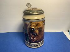 Budweiser 1992 Grizzly Gear Endangered Species Beer Stein picture