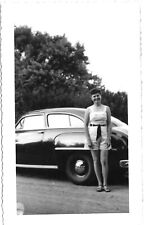 1950s Photograph Dodge Wayfarer and Pretty Lady picture