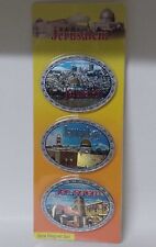 Jerusalem Magnet Set 3Pieces Dome of the Rock Western Wall Holy Sepulcher Church picture