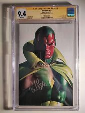 Paul Bettany Signed Avengers #43, CGC SS 9.4, White Pages, Alex Ross Virgin Cvr. picture