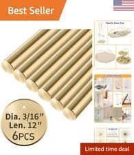 Brass Rods for DIY Projects - 3/16 x 12