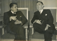 Mr. Holland, Prime Minister of New Zealand, and Mr. Buron Vintage Silver Print picture