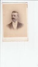 CABINET CARD GREAT AD  S.F.CA,GENTLEMAN HANDLE BAR MUSTACHE FORMAL ATTIRE 1880 picture