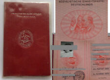 Socialist Unity Party of Germany 1970 SED East german member book ID (Marx Lenin picture