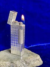 Dunhill Lighter Silver Vintage Diamond Working  Mint Condition 1 Year Warranty picture