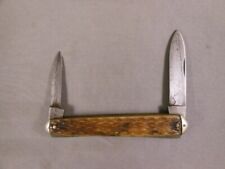 Vtg Premier Cutlery Inc Germany Peach Seed Bone 2 Blade Sleeveboard Pocket Knife picture