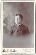 c1880s Handsome Young Man Well Dressed Fifth Ave Brooklyn NY Cabinet Card picture