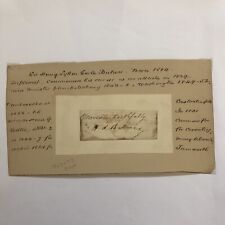 Sir Henry Lytton Earle Bulwer Fraser’s Certified Autograph - Diplomat & Author picture