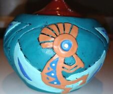 Native American Kokopelli Clay Candle Holder By Artist Sandy Whitefeather New picture