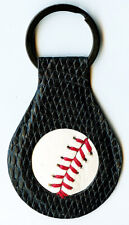 Leather Key Fob - Authentic Baseball - Lizard Leather    (L025) picture