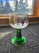VINTAGE BOCKLING Wine Goblet GREEN BEEHIVE STEMS RED Grapes Germany  picture