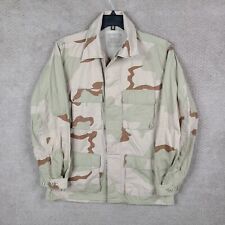 US Army Jacket Mens Medium Long Brown Desert Camouflage Button Down Military picture