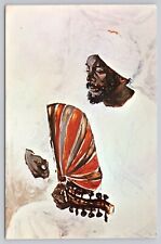 Queens New York, Nubian Singer Hamza Aldin Painted by Jane Axel Vintage Postcard picture