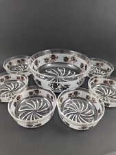 Vintage Devalbor Italy 7-Piece Serving Bowl Set MCM Windrose New in Box picture